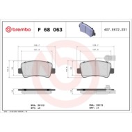 P68063_2.JPG Kit pastiglie freno, Freno a disco P 68 063 BREMBO per RENAULT OPEL NISSAN