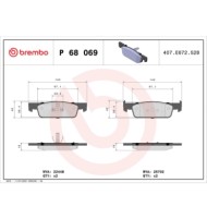 P68069_2.JPG Kit pastiglie freno, Freno a disco P 68 069 BREMBO per RENAULT DACIA