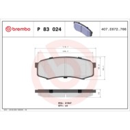 P83024_2.JPG Kit pastiglie freno, Freno a disco P 83 024 BREMBO per TOYOTA MITSUBISHI