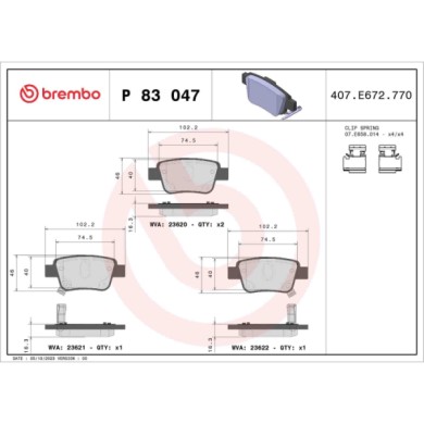 P83047_2.JPG Kit pastiglie freno, Freno a disco P 83 047 BREMBO per TOYOTA