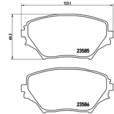 P83055_2.JPG Kit pastiglie freno, Freno a disco P 83 055 BREMBO per TOYOTA