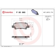 P83065_2.JPG Kit pastiglie freno, Freno a disco P 83 065 BREMBO per TOYOTA