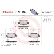 P83080_2.JPG Kit pastiglie freno, Freno a disco P 83 080 BREMBO per TOYOTA