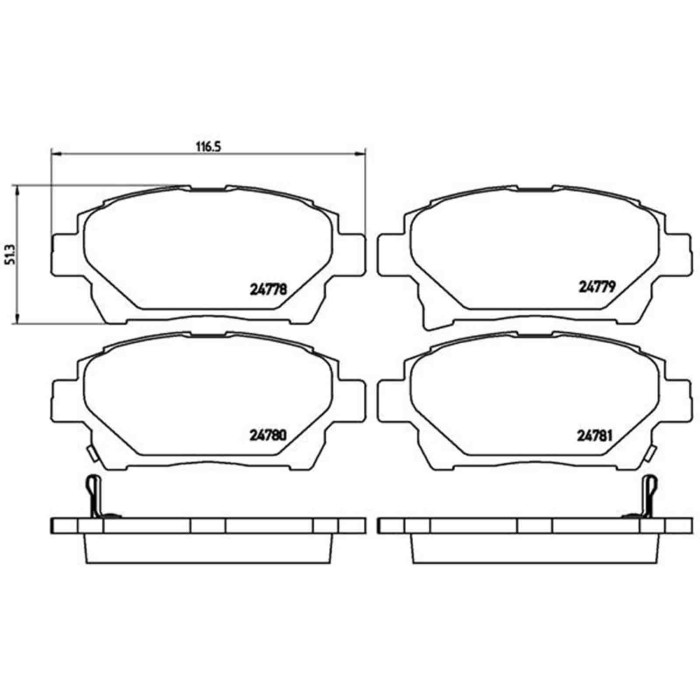 P83097_2.JPG Kit pastiglie freno, Freno a disco P 83 097 BREMBO per TOYOTA ASTON MARTIN