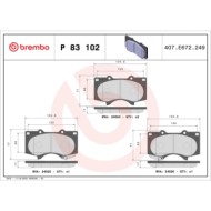 P83102_2.JPG Kit pastiglie freno, Freno a disco P 83 102 BREMBO per TOYOTA MITSUBISHI