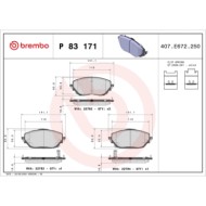 P83171_2.JPG Kit pastiglie freno, Freno a disco P 83 171 BREMBO per TOYOTA