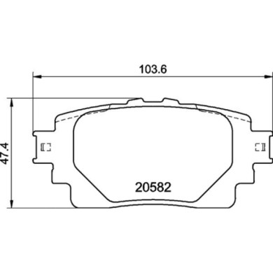 P83174_2.JPG Kit pastiglie freno, Freno a disco P 83 174 BREMBO per TOYOTA SUZUKI LEXUS