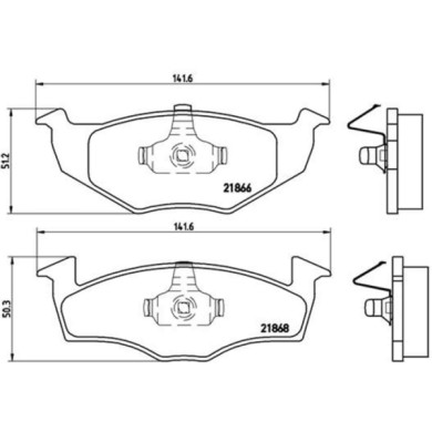 P85025_2.JPG Kit pastiglie freno, Freno a disco P 85 025 BREMBO per VW SEAT SKODA