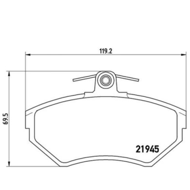 P85032_2.JPG Kit pastiglie freno, Freno a disco P 85 032 BREMBO per VW SEAT