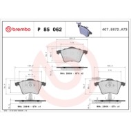 P85062_2.JPG Kit pastiglie freno, Freno a disco P 85 062 BREMBO per VW FORD SEAT