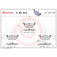 P85072_2.JPG Kit pastiglie freno, Freno a disco P 85 072 BREMBO per AUDI VW SEAT SKODA