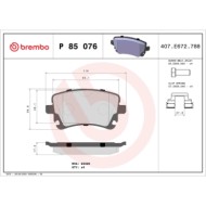 P85076_2.JPG Kit pastiglie freno, Freno a disco P 85 076 BREMBO per AUDI VW