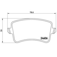 P85100_2.JPG Kit pastiglie freno, Freno a disco P 85 100 BREMBO per AUDI