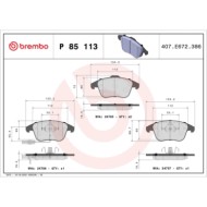 P85113_2.JPG Kit pastiglie freno, Freno a disco P 85 113 BREMBO per AUDI