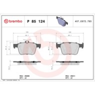 P85124_2.JPG Kit pastiglie freno, Freno a disco P 85 124 BREMBO per AUDI VW SEAT SKODA