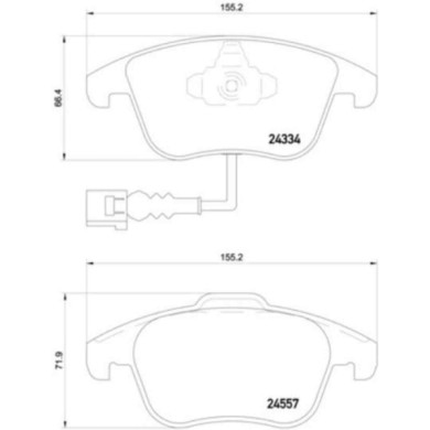 P85130_2.JPG Kit pastiglie freno, Freno a disco P 85 130 BREMBO
