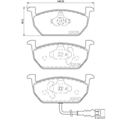 P85137_2.JPG Kit pastiglie freno, Freno a disco P 85 137 BREMBO per AUDI VW SEAT SKODA
