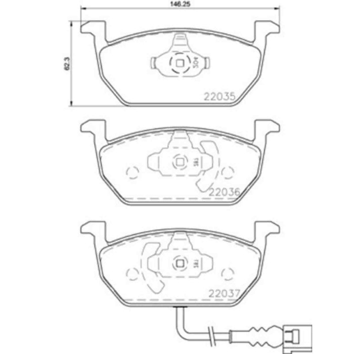 P85137_2.JPG Kit pastiglie freno, Freno a disco P 85 137 BREMBO per AUDI VW SEAT SKODA