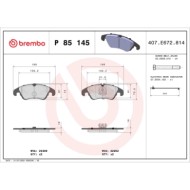 P85145_2.JPG Kit pastiglie freno, Freno a disco P 85 145 BREMBO per AUDI