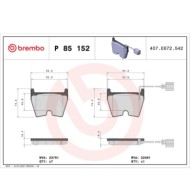 P85152X_2.JPG Kit pastiglie freno, Freno a disco P 85 152X BREMBO per AUDI