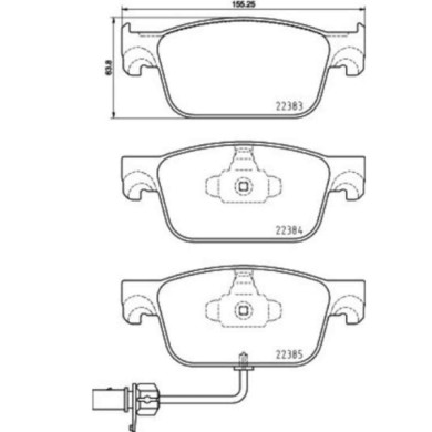 P85153_2.JPG Kit pastiglie freno, Freno a disco P 85 153 BREMBO per AUDI
