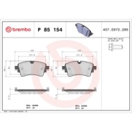 P85154_2.JPG Kit pastiglie freno, Freno a disco P 85 154 BREMBO per AUDI VW