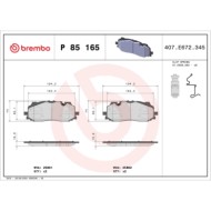 P85165X_2.JPG Kit pastiglie freno, Freno a disco P 85 165X BREMBO per AUDI VW CUPRA