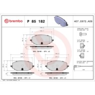 P85182_2.JPG Kit pastiglie freno, Freno a disco P 85 182 BREMBO per AUDI VW FORD SEAT SKODA
