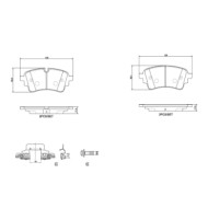 Kit pastiglie freno, Freno a disco P 85 186 BREMBO per AUDI