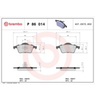 P86014_2.JPG Kit pastiglie freno, Freno a disco P 86 014 BREMBO per VOLVO