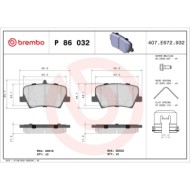 P86032_2.JPG Kit pastiglie freno, Freno a disco P 86 032 BREMBO per VOLVO LYNK & CO