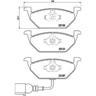 Kit pastiglie freno, Freno a disco 8DB 355 008-551 HELLA PAGID per AUDI VW SEAT SKODA