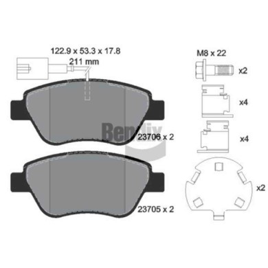 NEUTRO.jpg Kit pastiglie freno, Freno a disco BPD1012 BENDIX BRAKING per PEUGEOT CITROEN