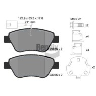 NEUTRO.jpg Kit pastiglie freno, Freno a disco BPD1012 BENDIX BRAKING per PEUGEOT CITROEN