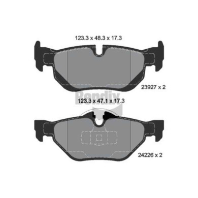 NEUTRO.jpg Kit pastiglie freno, Freno a disco BPD1023 BENDIX BRAKING per BMW