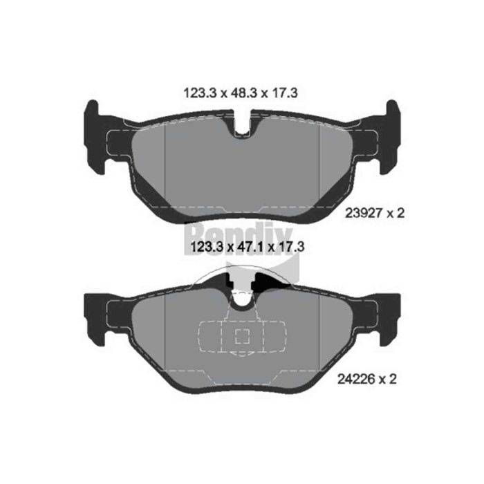 NEUTRO.jpg Kit pastiglie freno, Freno a disco BPD1023 BENDIX BRAKING per BMW