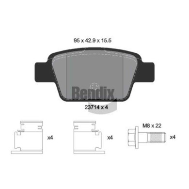 NEUTRO.jpg Kit pastiglie freno, Freno a disco BPD1120 BENDIX BRAKING per FIAT ALFA ROMEO