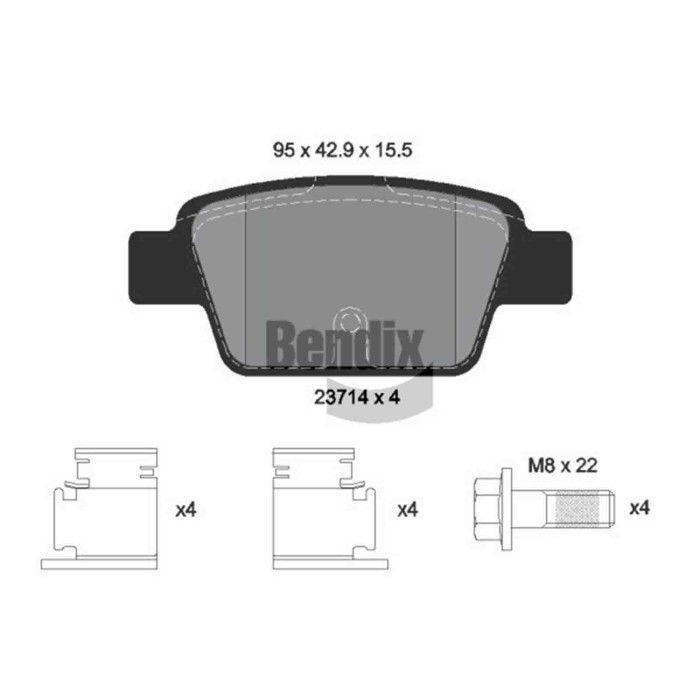 NEUTRO.jpg Kit pastiglie freno, Freno a disco BPD1120 BENDIX BRAKING per FIAT ALFA ROMEO