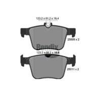 Kit pastiglie freno, Freno a disco BPD1124 BENDIX BRAKING per AUDI VW SEAT SKODA
