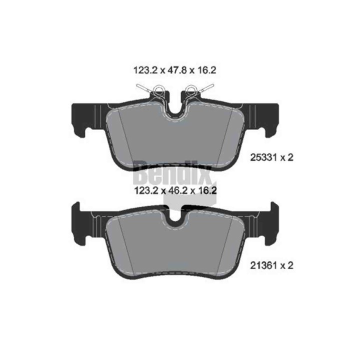 NEUTRO.jpg Kit pastiglie freno, Freno a disco BPD1157 BENDIX BRAKING per BMW MINI