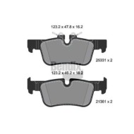 Kit pastiglie freno, Freno a disco BPD1157 BENDIX BRAKING per BMW MINI