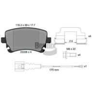 Kit pastiglie freno, Freno a disco BPD1163 BENDIX BRAKING per VW