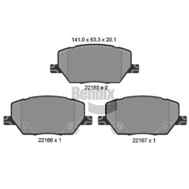 NEUTRO.jpg Kit pastiglie freno, Freno a disco BPD1196 BENDIX BRAKING per FIAT JEEP