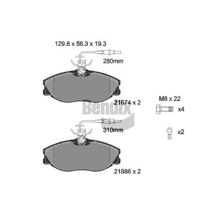 NEUTRO.jpg Kit pastiglie freno, Freno a disco BPD1235 BENDIX BRAKING per PEUGEOT CITROEN