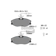 Kit pastiglie freno, Freno a disco BPD1235 BENDIX BRAKING per PEUGEOT CITROEN