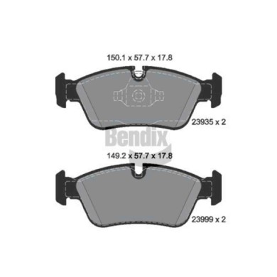 NEUTRO.jpg Kit pastiglie freno, Freno a disco BPD1307 BENDIX BRAKING per BMW