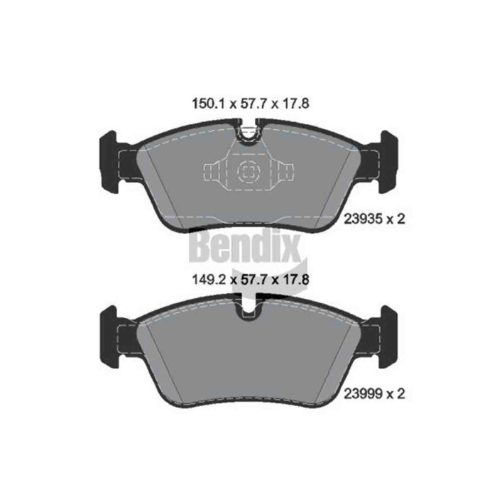 NEUTRO.jpg Kit pastiglie freno, Freno a disco BPD1307 BENDIX BRAKING per BMW