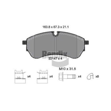 NEUTRO.jpg Kit pastiglie freno, Freno a disco BPD1583 BENDIX BRAKING per VW MAN