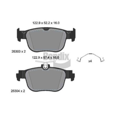 NEUTRO.jpg Kit pastiglie freno, Freno a disco BPD1652 BENDIX BRAKING per AUDI VW FORD SEAT