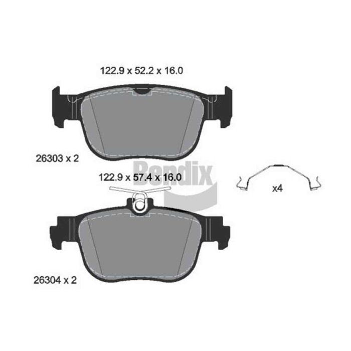 NEUTRO.jpg Kit pastiglie freno, Freno a disco BPD1652 BENDIX BRAKING per AUDI VW FORD SEAT
